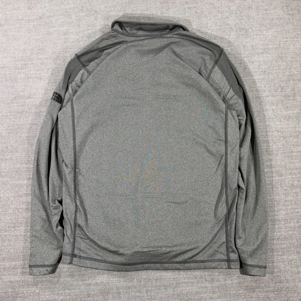 The North‎ Face Quarter Zip Pullover Mens Medium Grey Excellent Epiphany Logo
